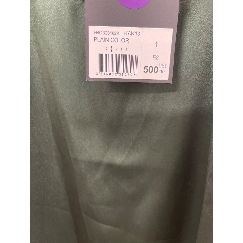 The Kooples Silk $500 Green Satin & Lace Midi Slip Dress Cut Out Small - Picture 7 of 8